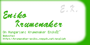 eniko krumenaker business card